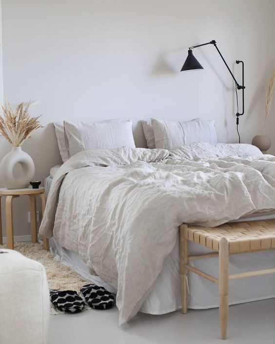 comfortable scandinavian bedroom