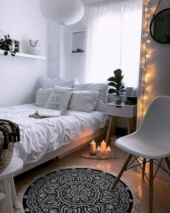 comfortable 3x4 bedroom with warm lighting