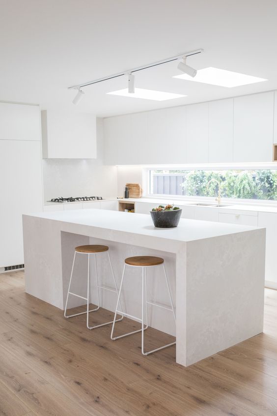 comfortable white kitchen design