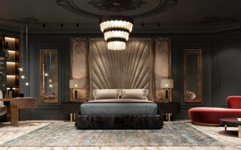 dark luxurious bedroom