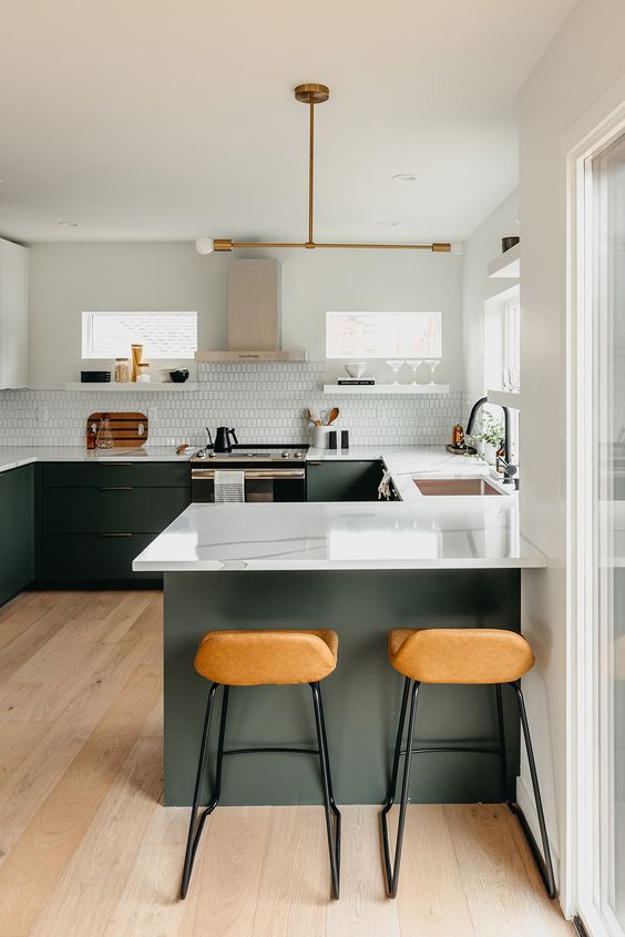 green minimalist kitchen ideas