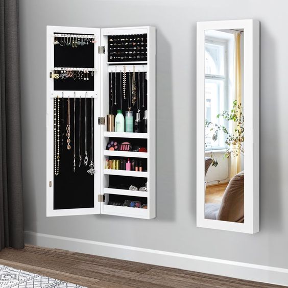 bedroom mirror storage