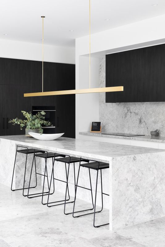 monochrome minimalist kitchen