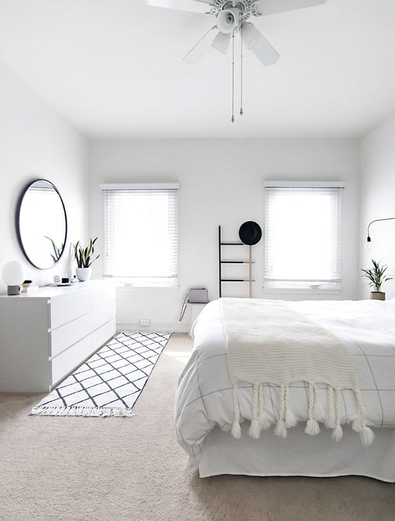 white scandinavian bedroom
