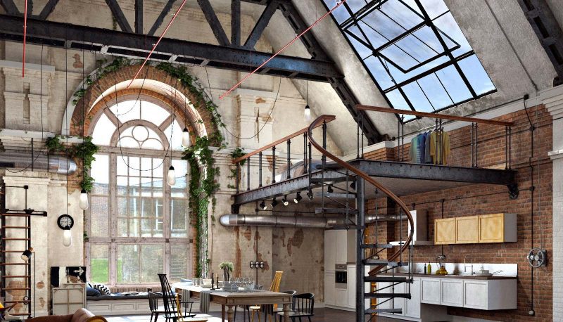 elegant industrial apartment