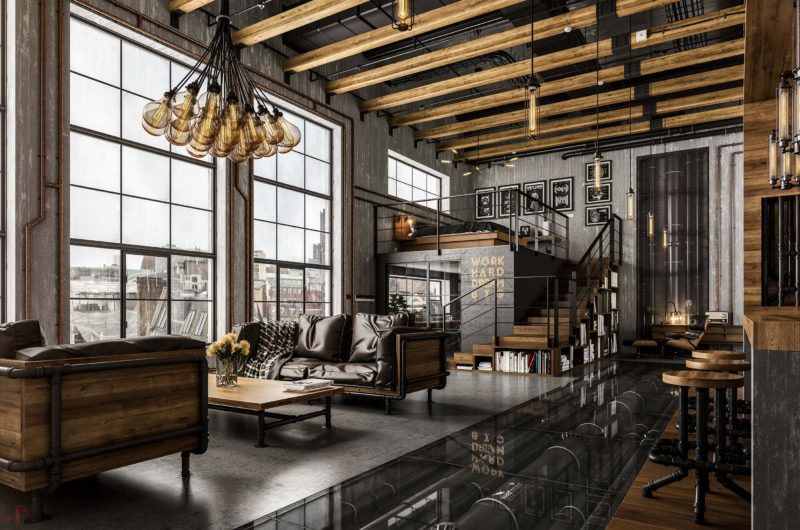 luxurious industrial apartment