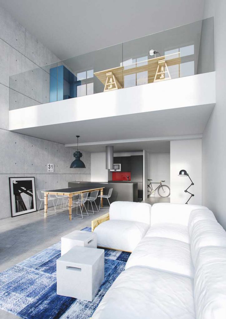 modern industrial apartment