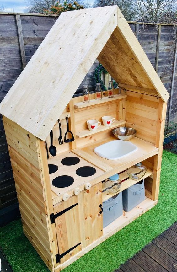 mud kitchen for kids garden