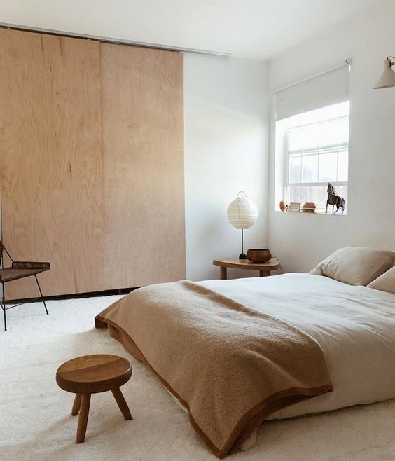 minimalist japandi bedroom style