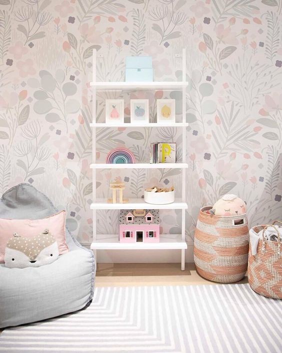 pastel kid bedroom wallpapers