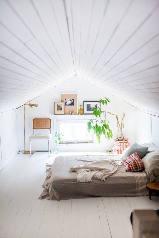 comfortable attic bedroom