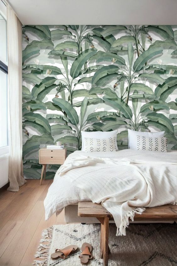 tropical bedroom wallpaper ideas