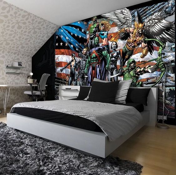 hero bedroom wallpaper for men