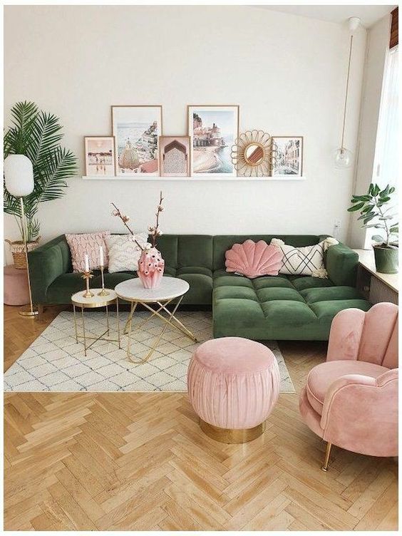 sweet green living room ideas