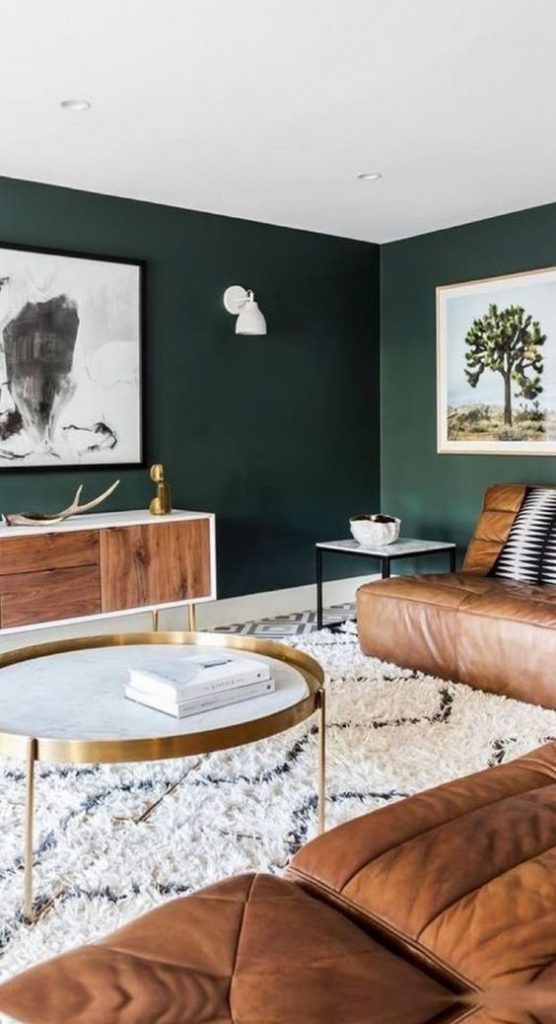 brown and green living room ideas