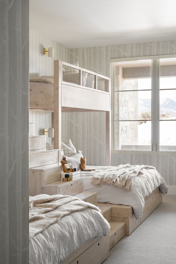 grey kid bedroom