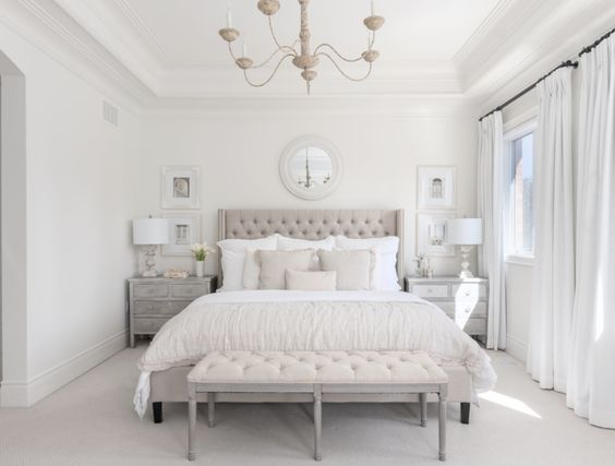 elegant white bedroom