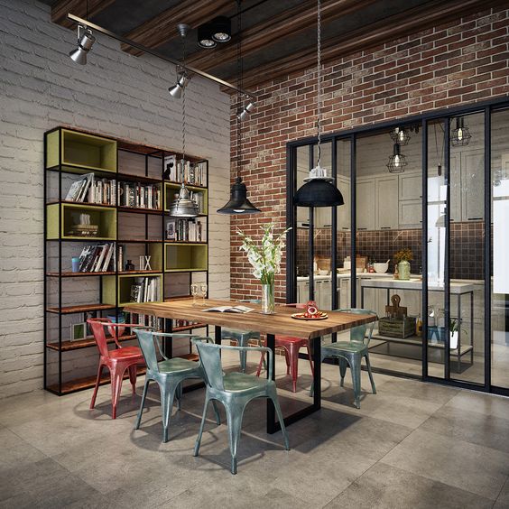 industrial dining room