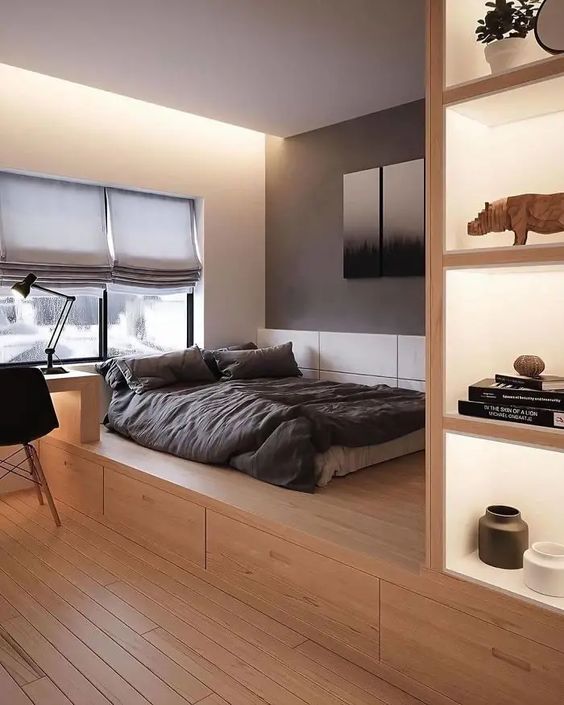 warmth modern small bedroom