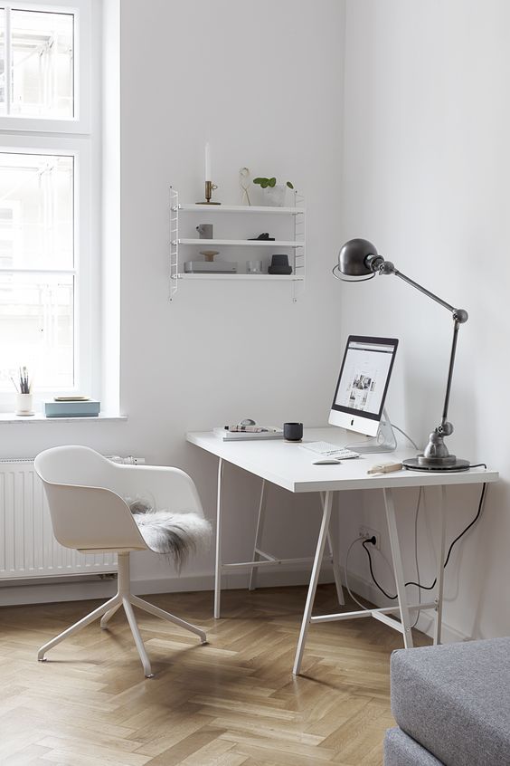 minimalist small workspace