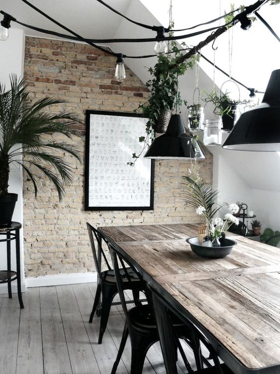 fresh industrial dining room design