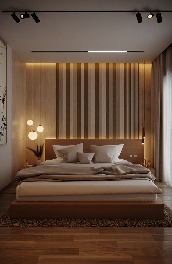 soothing modern small bedroom