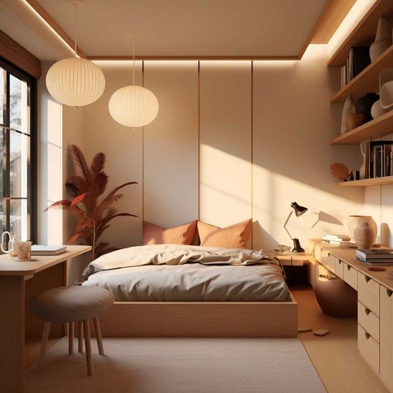 cozy modern small bedroom