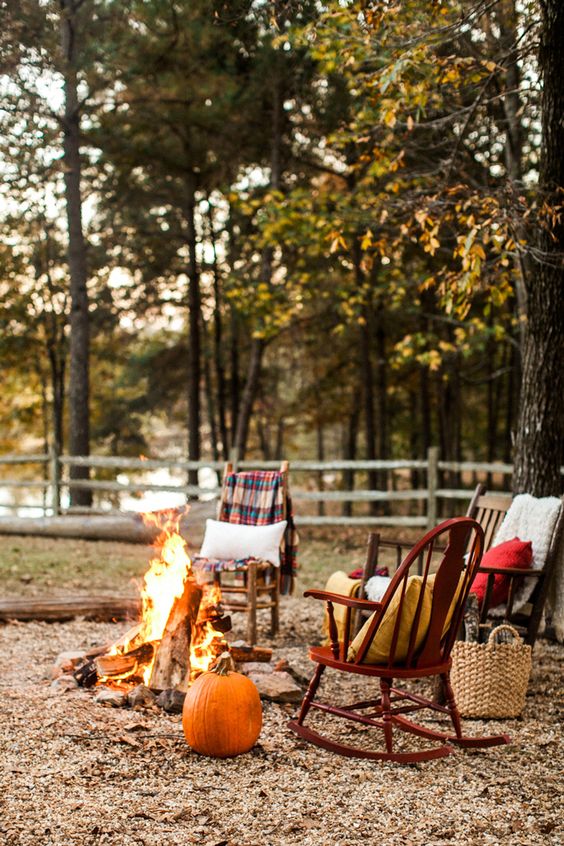 cozy outdoor space for fall