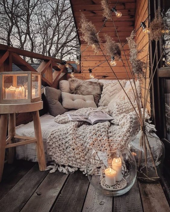 cozy patio for fall