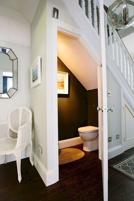 utilizing space under the stairs decors