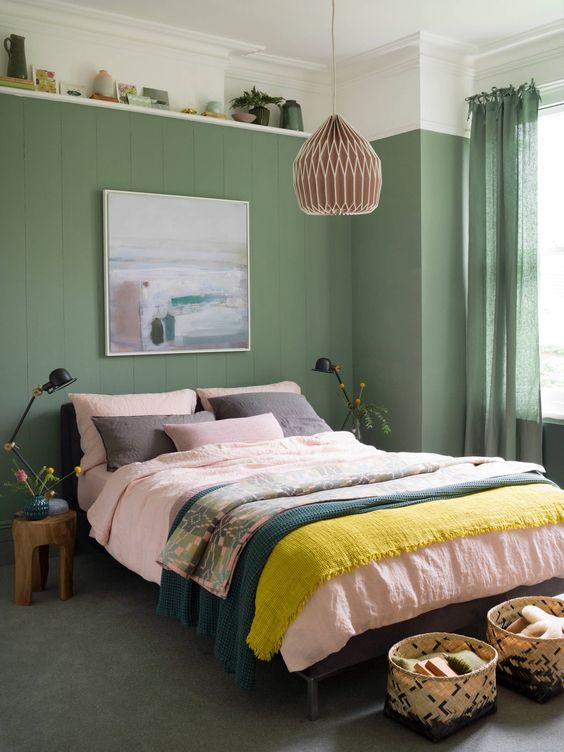 beautiful green bedroom decor ideas