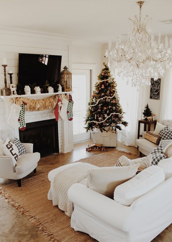simple christmas living room decors