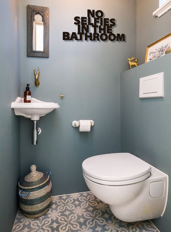 metal letters bathroom