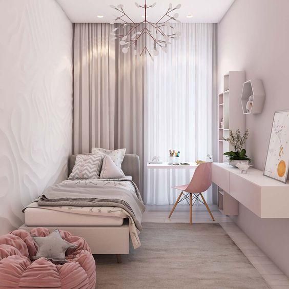 pink minimalist bedroom