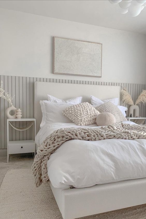 minimalist bedroom in soft-tones
