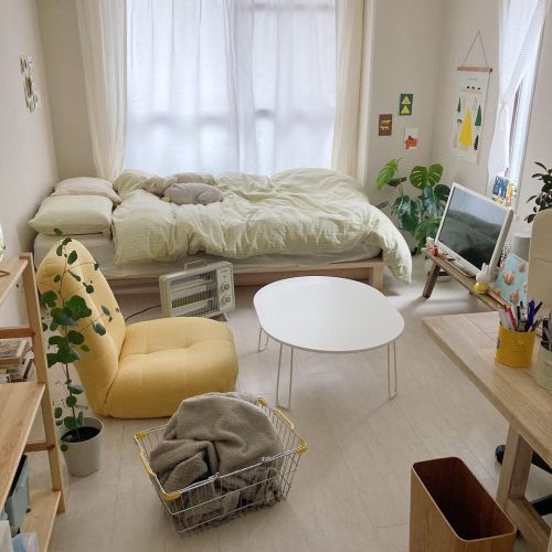 korean bedroom in soft-tones ideas