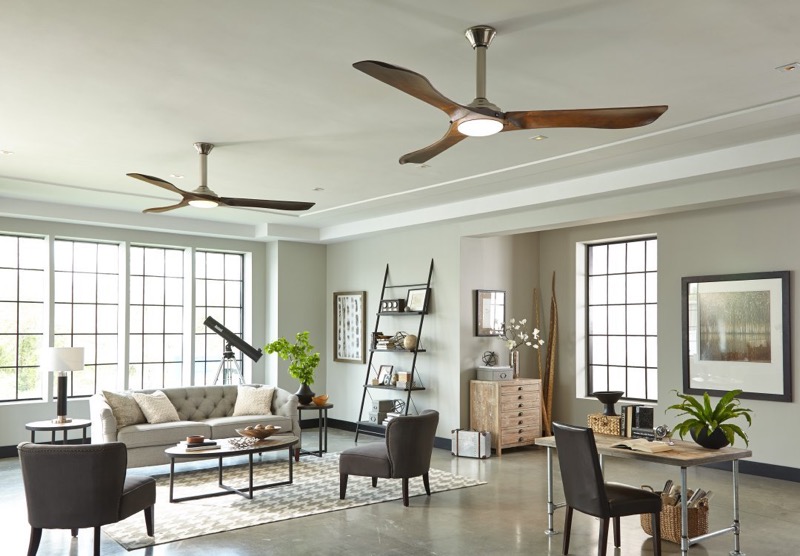 comfortable room with ceiling fan