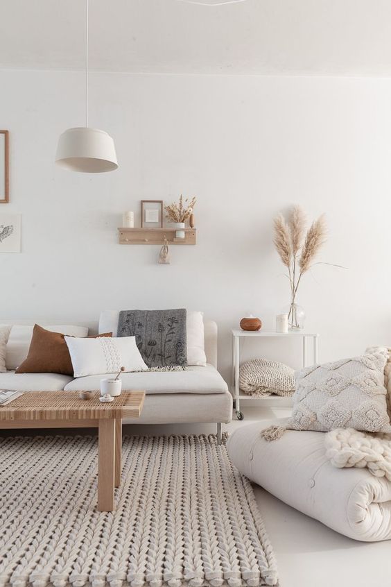 scandi-boho minimalist living room