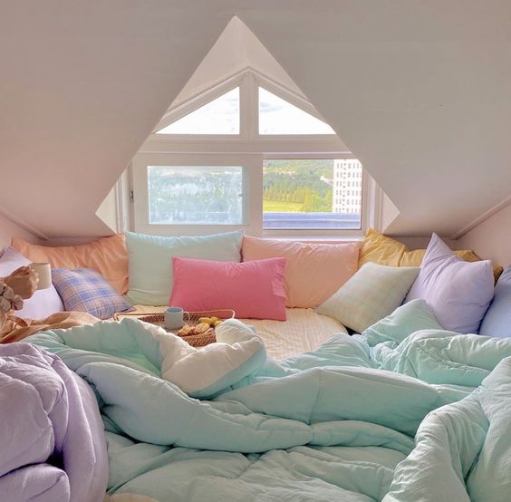 loft bedroom in soft-tones ideas