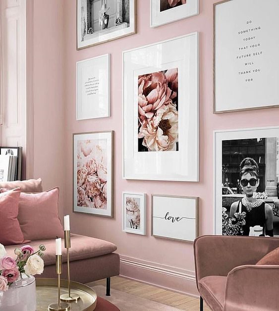 soft pink interior decoration