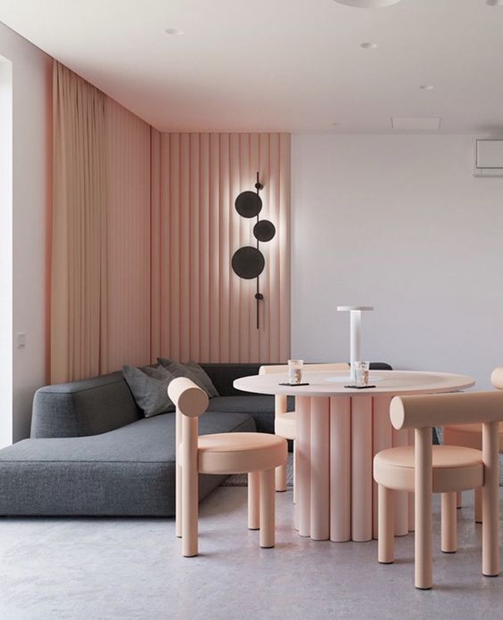 modern pink interior decor