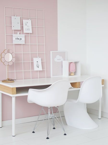 pastel color workspace ideas