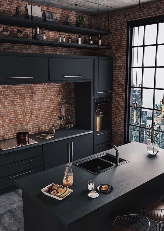 black nuances expensive kitchen