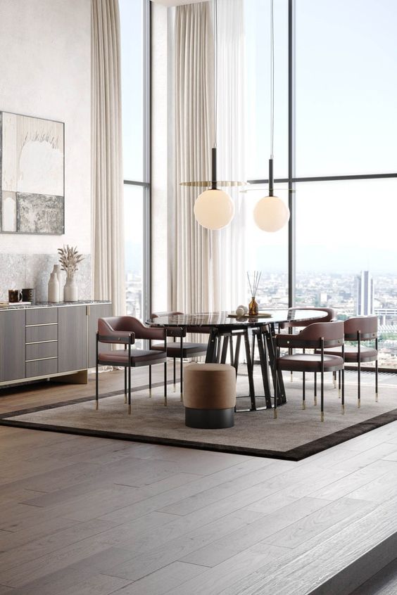 luxury minimalist dining room