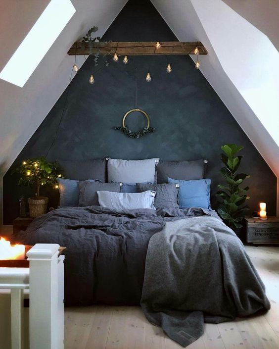 attic blue bedroom ideas