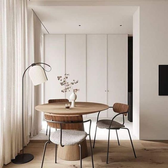 japandi minimalist dining room