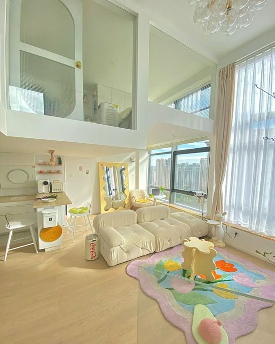 pastel korean apartment
