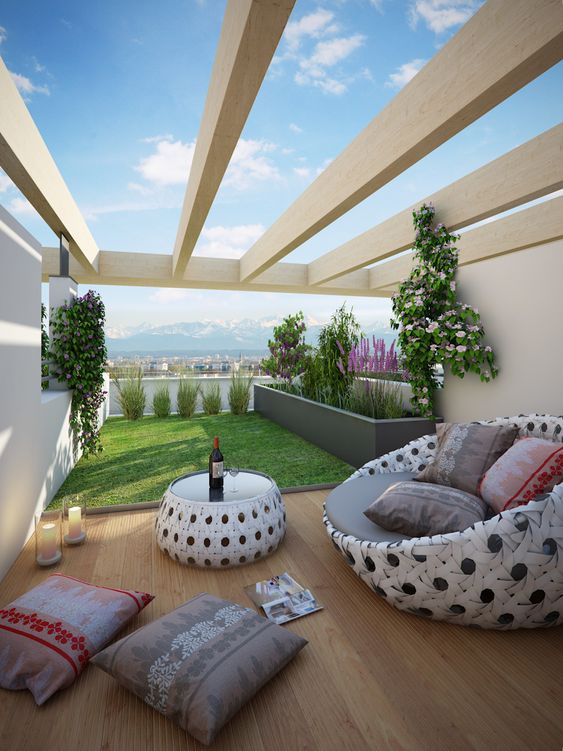 cozy rooftop decor