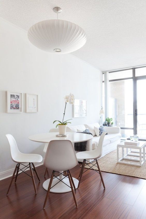 white Small Living & Dining Room