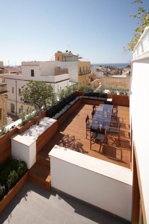 Minimalist Small Rooftop Terrace Design